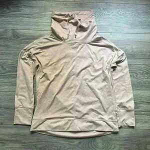 Apana Funnel Neck Long Sleeve Soft Pink Sweatshirt Size S